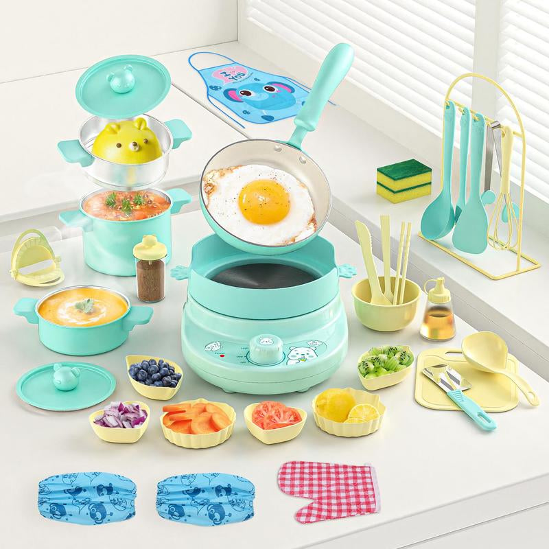 Children'S Cooking Set - a Truly Safe Mini Kitchen Set with a Children'S Set for Making Real Food, Montessori Kitchen Toys for Toddlers, Kitchen Toy Gifts Suitable for Girls and Boys