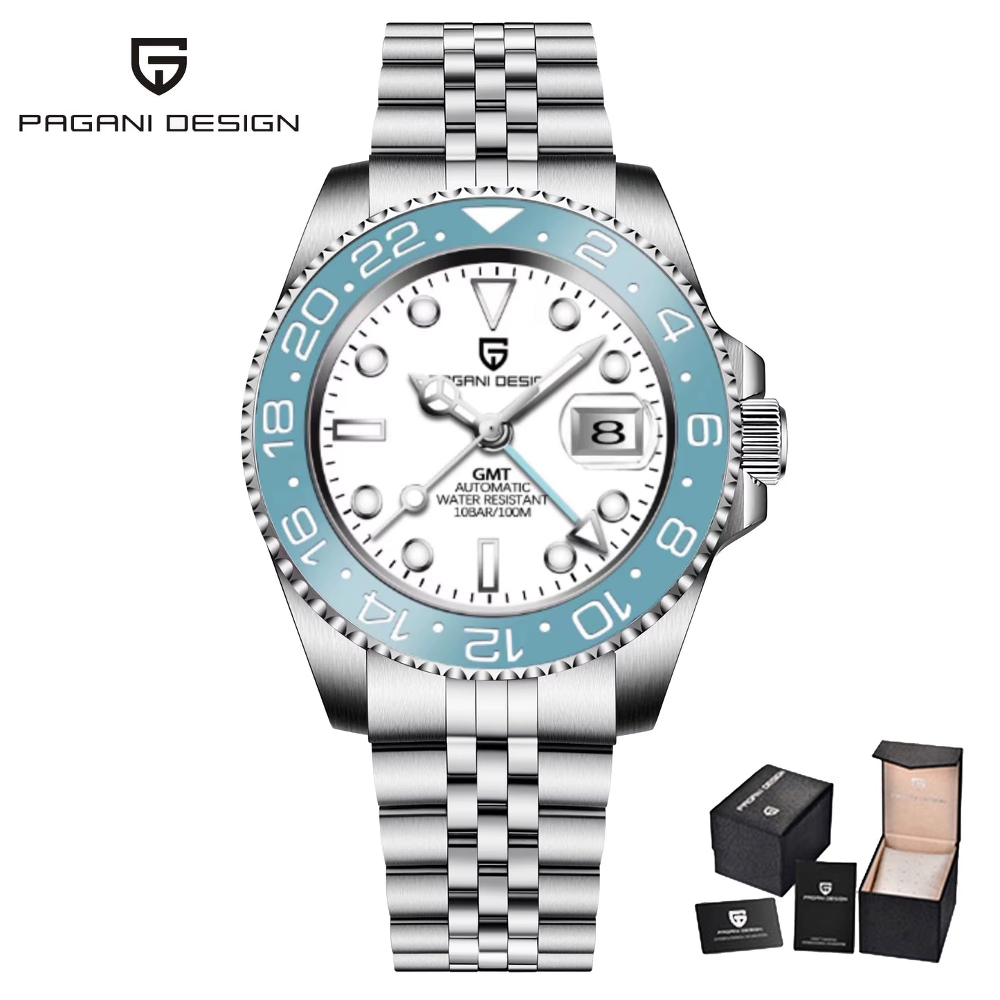 Men Automatic Watches Sapphire Glass 40Mm Ceramic GMT Mechanical Wristwatch Top Brand Sports Waterproof Men Watch