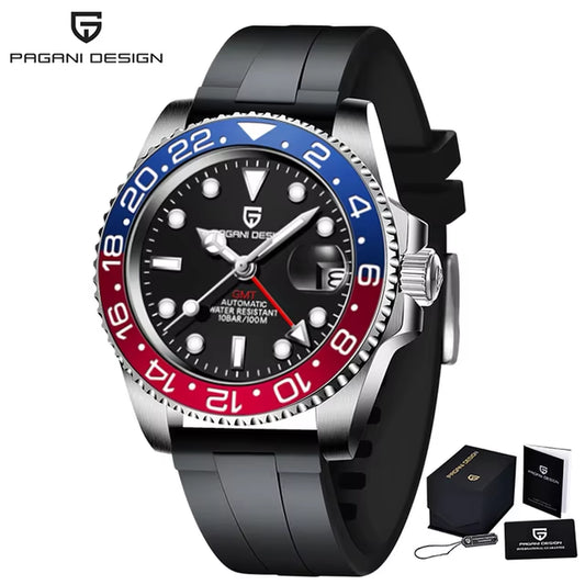 V3 Version GMT Watches Men'S Luxury Sapphire Automatic Mechanical Watch 40MM Stainless Steel Waterproof Watch