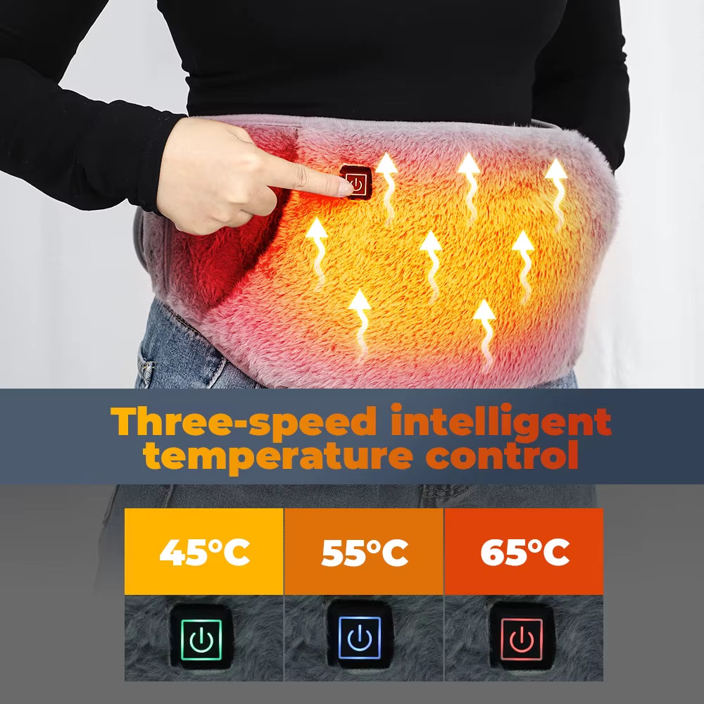 1-5PCS 3-Levels Electric Heating Pad Cold-Proof Uterine Belt Cold-Proof Hand Waist Warming Pad USB Recharging Abdominal Warmer