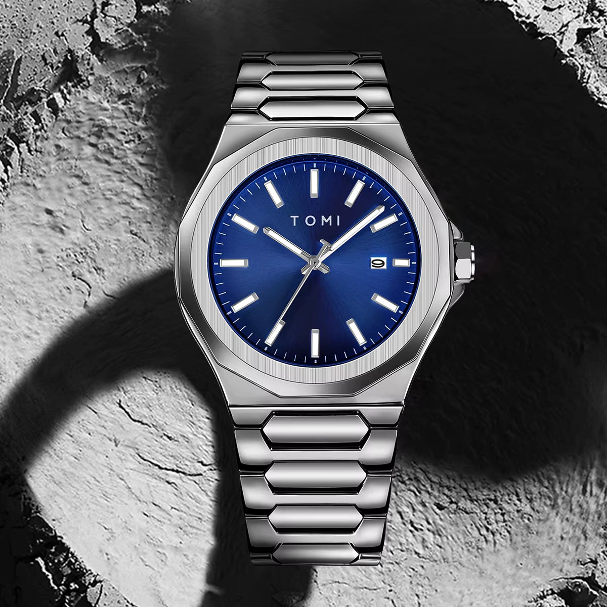 Luxury Business Men'S Watch Gift Box Set High Quality Rose Gold Case Simple and Versatile Quartz Watch Relogio Masculino