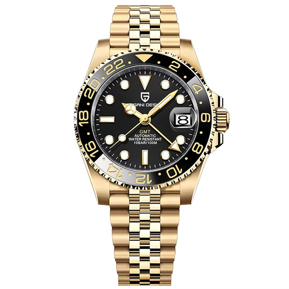 Men Automatic Watches Sapphire Glass 40Mm Ceramic GMT Mechanical Wristwatch Top Brand Sports Waterproof Men Watch