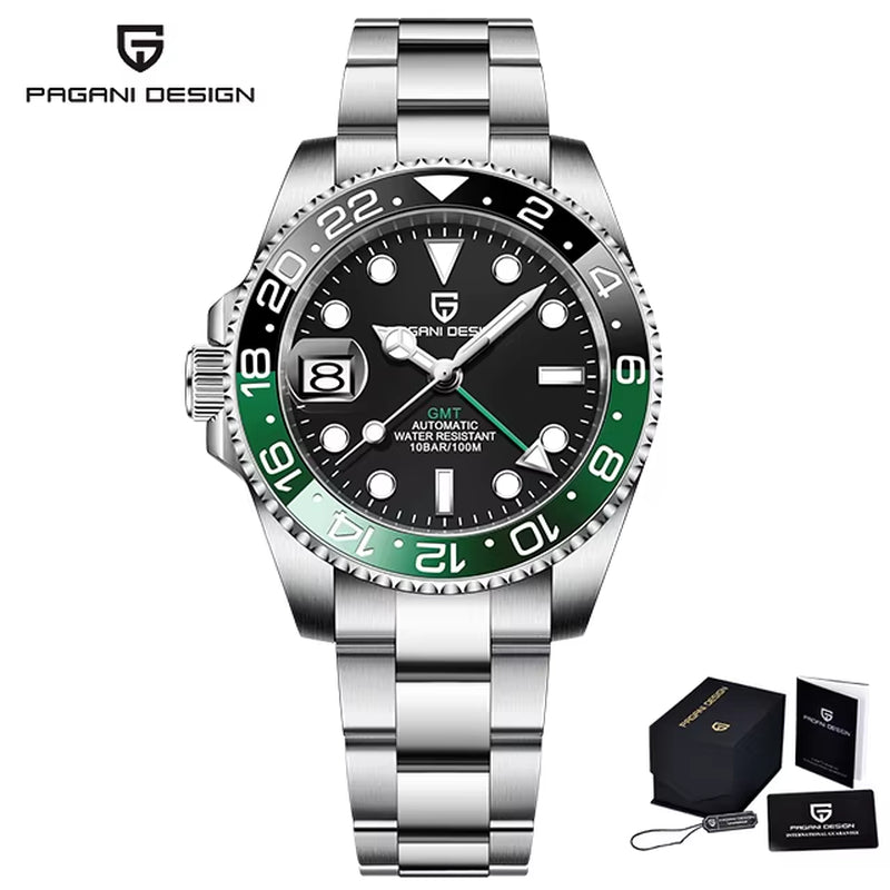 Men Automatic Watches Sapphire Glass 40Mm Ceramic GMT Mechanical Wristwatch Top Brand Sports Waterproof Men Watch
