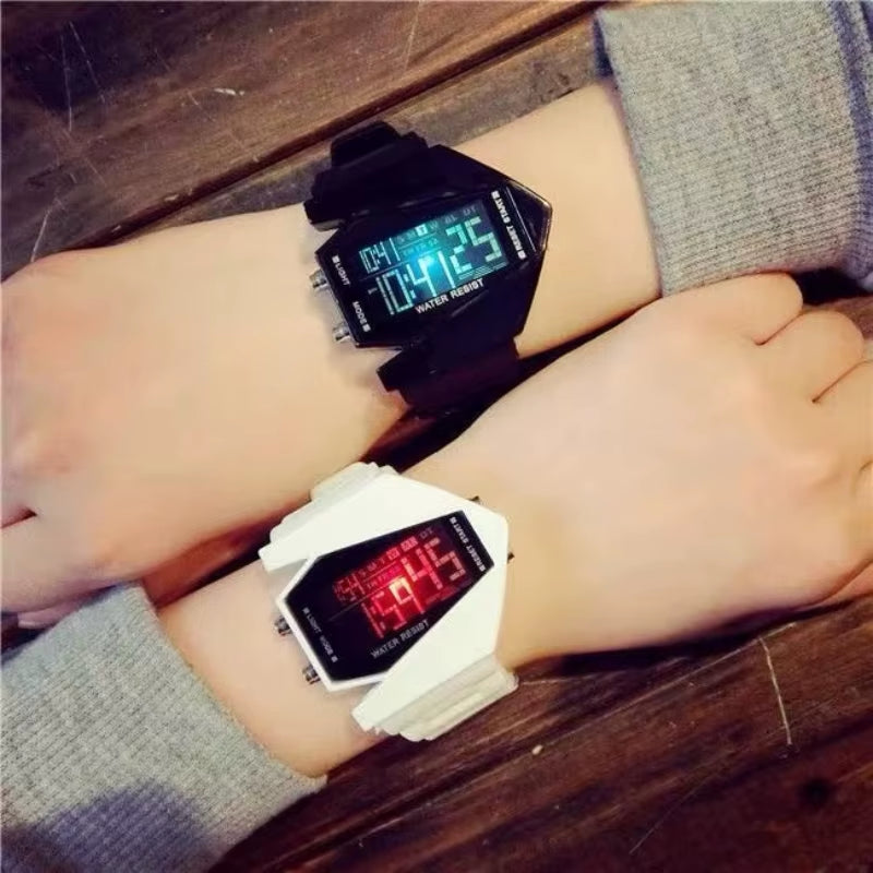 Multi-Function Aircraft Watch Junior High School Students Junior High School Boys and Girls Sports Electronic Watch