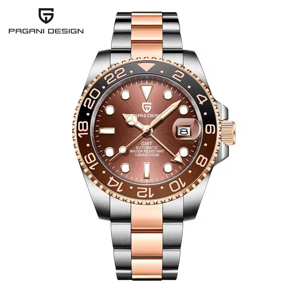 V3 Version GMT Watches Men'S Luxury Sapphire Automatic Mechanical Watch 40MM Stainless Steel Waterproof Watch